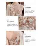 晚裝禮服裙斜肩飄帶亮片魚尾長裙