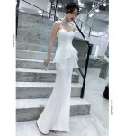 晚裝禮服抹胸露背長裙