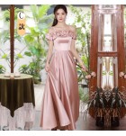 少女禮服裙伴娘服綁帶長裙