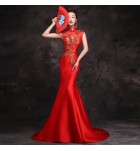 婚禮新娘長款魚尾禮服裙