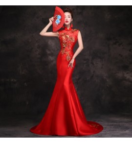婚禮新娘長款魚尾禮服裙