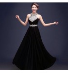 晚裝禮服新娘敬酒服掛脖長裙