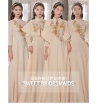 女裝禮服裙香檳色加厚款長裙