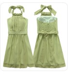少女禮服裙掛脖露背短裙