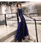 晚裝禮服圓領長裙