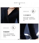 少女禮服裙黑色西裝翻領長裙