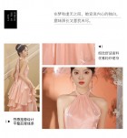 少女禮服裙掛脖露背長裙