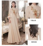 女裝禮服裙香檳色加厚款長裙