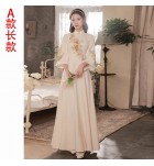 女裝禮服裙香檳色加厚款長裙