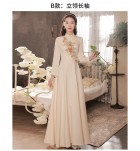 女裝禮服裙香檳色加厚款長裙