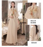 女裝禮服裙香檳色加厚款長裙