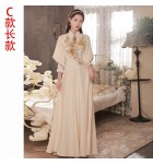 女裝禮服裙香檳色加厚款長裙