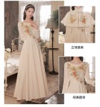 女裝禮服裙香檳色加厚款長裙