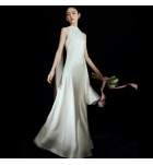 女裝禮服立領飄帶無袖長裙