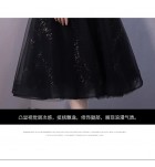 女裝禮服裙方領泡泡袖中長裙