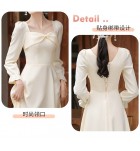 女裝禮服裙香檳色緞面長裙
