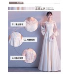 晚裝禮服圓領宴會長裙