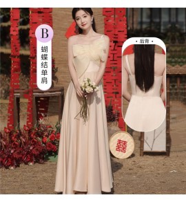 女裝禮服裙香檳色網紗長裙