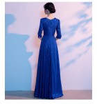 女裝禮服裙V領中袖合唱團演出長裙