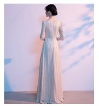 女裝禮服裙V領中袖合唱團演出長裙