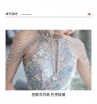 少女禮服裙掛脖流蘇肩蝴蝶結長裙