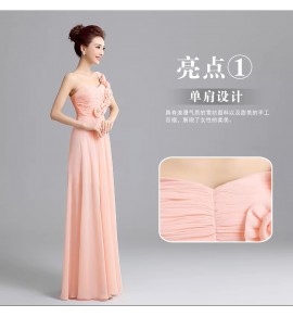 晚裝禮服裙粉紅色宴會長裙