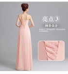 晚裝禮服裙粉紅色宴會長裙