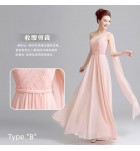 晚裝禮服裙粉紅色宴會長裙