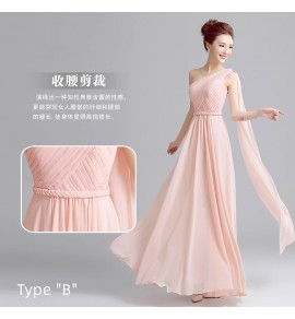 晚裝禮服裙粉紅色宴會長裙
