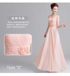 晚裝禮服裙粉紅色宴會長裙