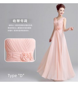 晚裝禮服裙粉紅色宴會長裙