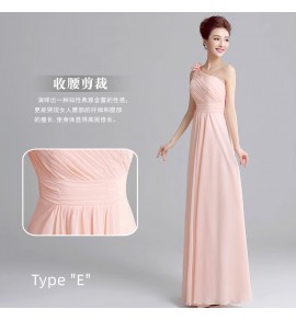 晚裝禮服裙粉紅色宴會長裙