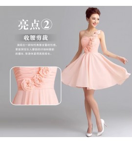 晚裝禮服裙粉紅色宴會短裙