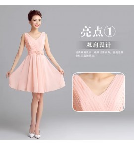 晚裝禮服裙粉紅色宴會短裙