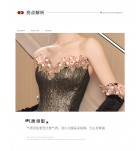 晚裝禮服裙抹胸宴會長裙
