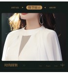 女裝禮服裙圓領白色飄袖長裙
