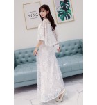 連身裙宴會大尺碼網紗長款晚禮服