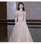 晚裝禮服裙抹胸亮片宴會長裙