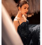 晚裝禮服裙吊帶抹胸露背長裙