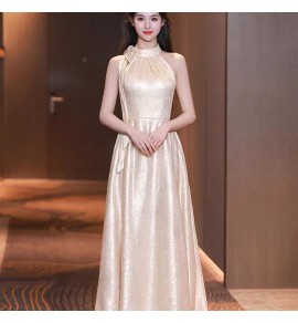 少女禮服裙香檳色長裙