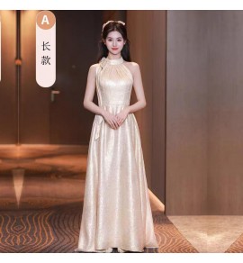 少女禮服裙香檳色長裙