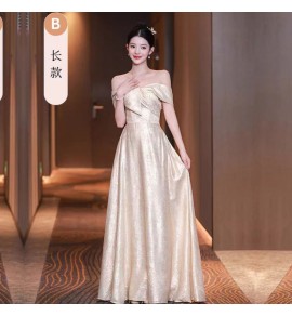 少女禮服裙香檳色長裙