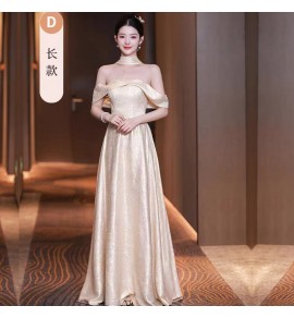 少女禮服裙香檳色長裙