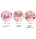 少女禮服裙粉色優雅前短後長裙