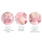 少女禮服裙粉色優雅前短後長裙