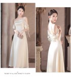 少女禮服裙香檳色優雅派對長裙
