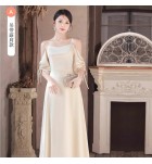 少女禮服裙香檳色優雅派對長裙