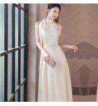 少女禮服裙香檳色優雅派對長裙