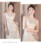 少女禮服裙香檳色優雅派對長裙