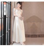 少女禮服裙香檳色優雅派對長裙